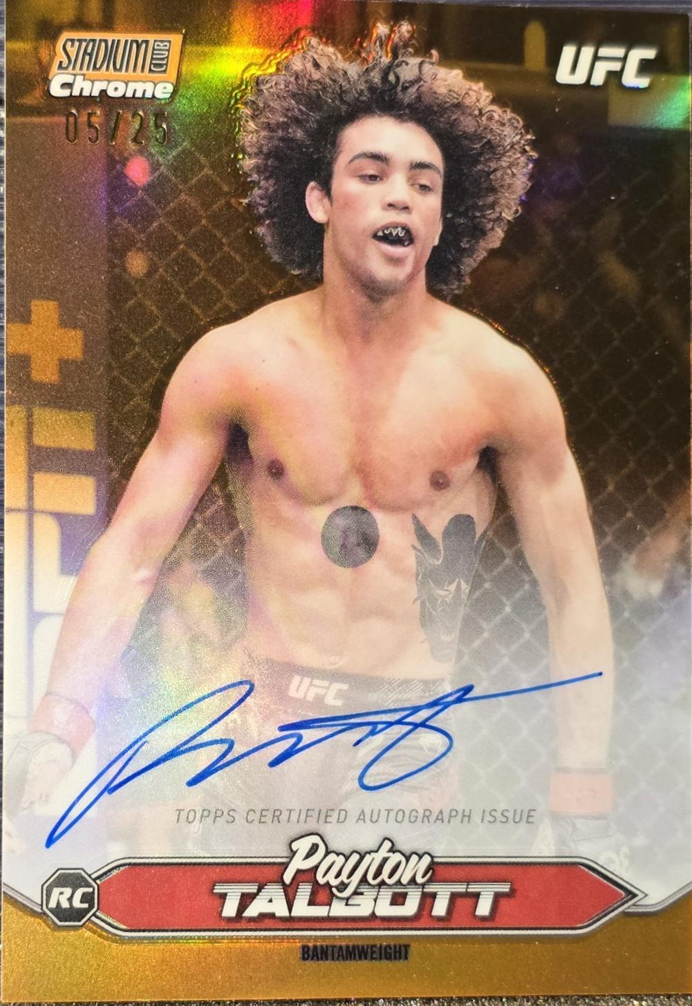 Payton Talbott 2025 Topps Stadium Club UFC Chrome Autographs #CAS-PTT Orange