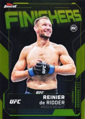 Reinier de Ridder 2025 Topps Finest UFC Finishers #FN-17 Superfractor