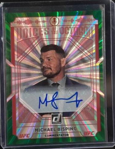 Michael Bisping 2022 Panini Donruss UFC Voices of the Octagon Signatures #225 Green