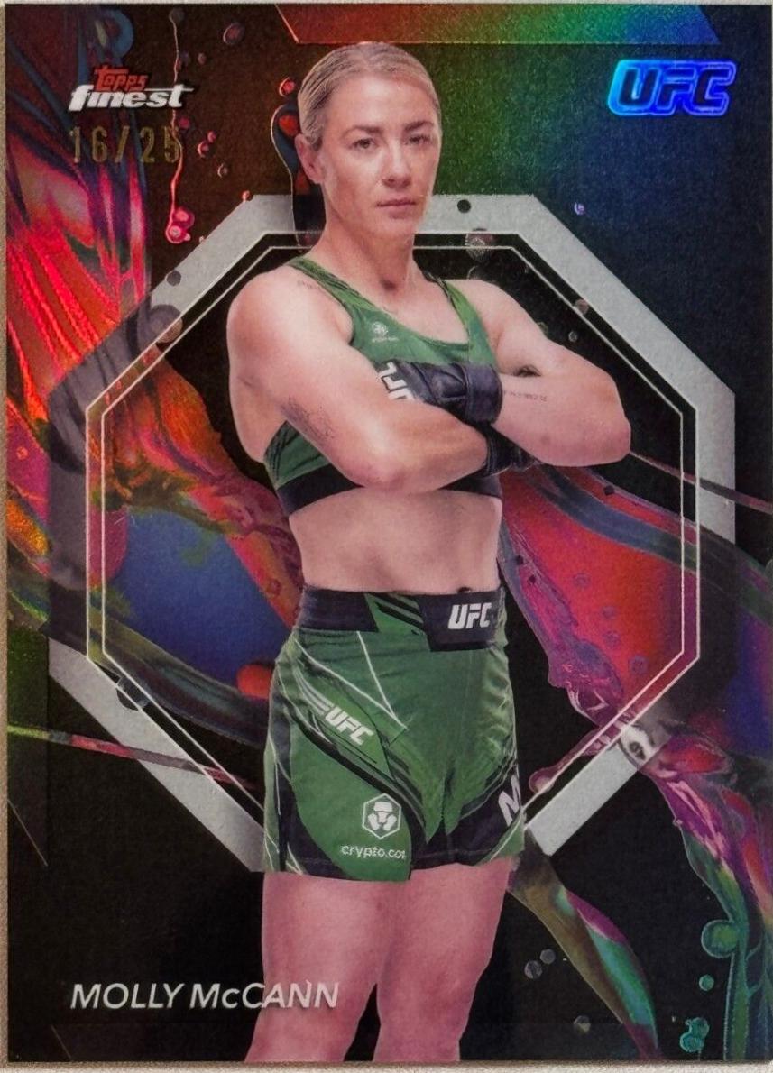 Molly McCann 2024 Topps Finest UFC Base Common #57 Black Refractor