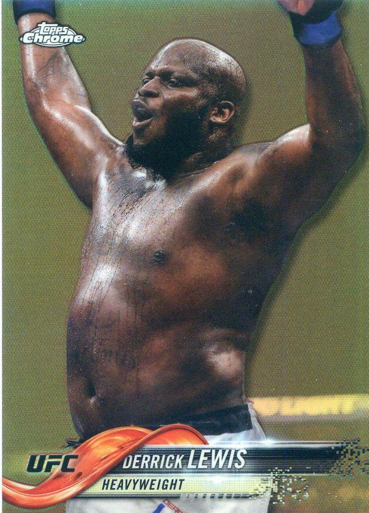Derrick Lewis 2018 Topps Chrome UFC Base #43 Refractor