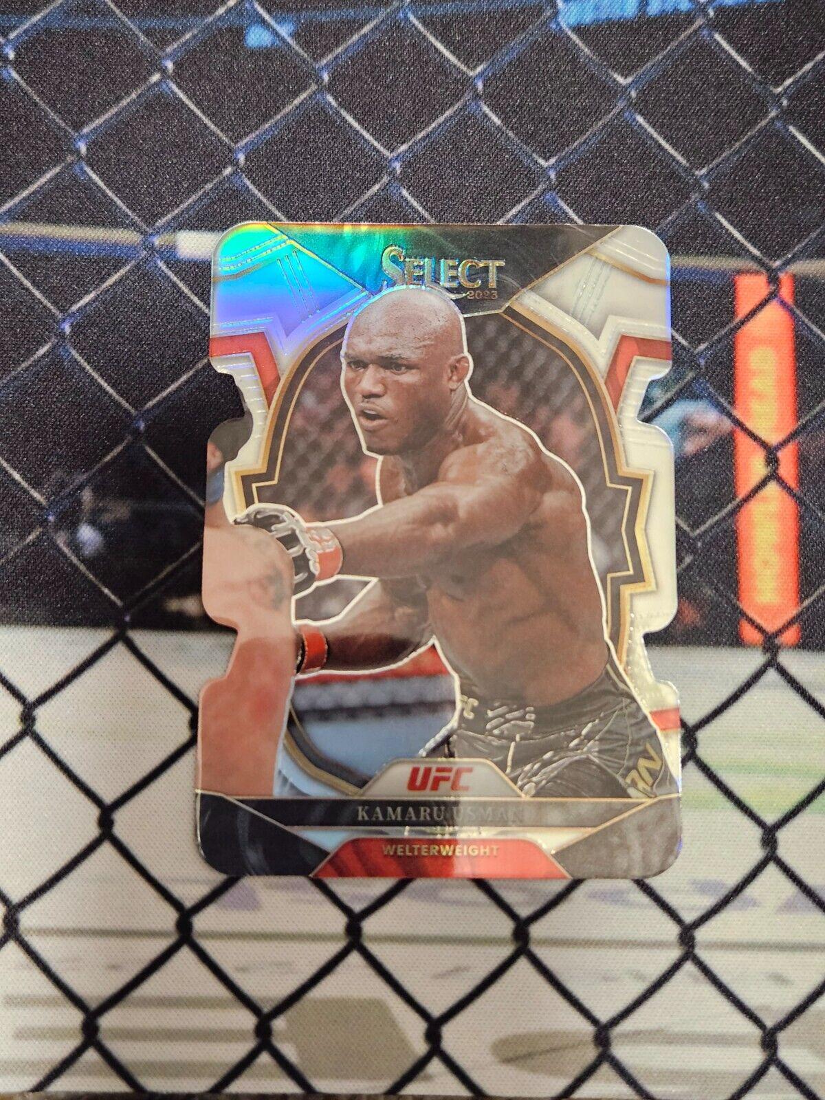 Kamaru Usman 2023 Panini Select UFC Mezzanine #344 Silver Die Cut