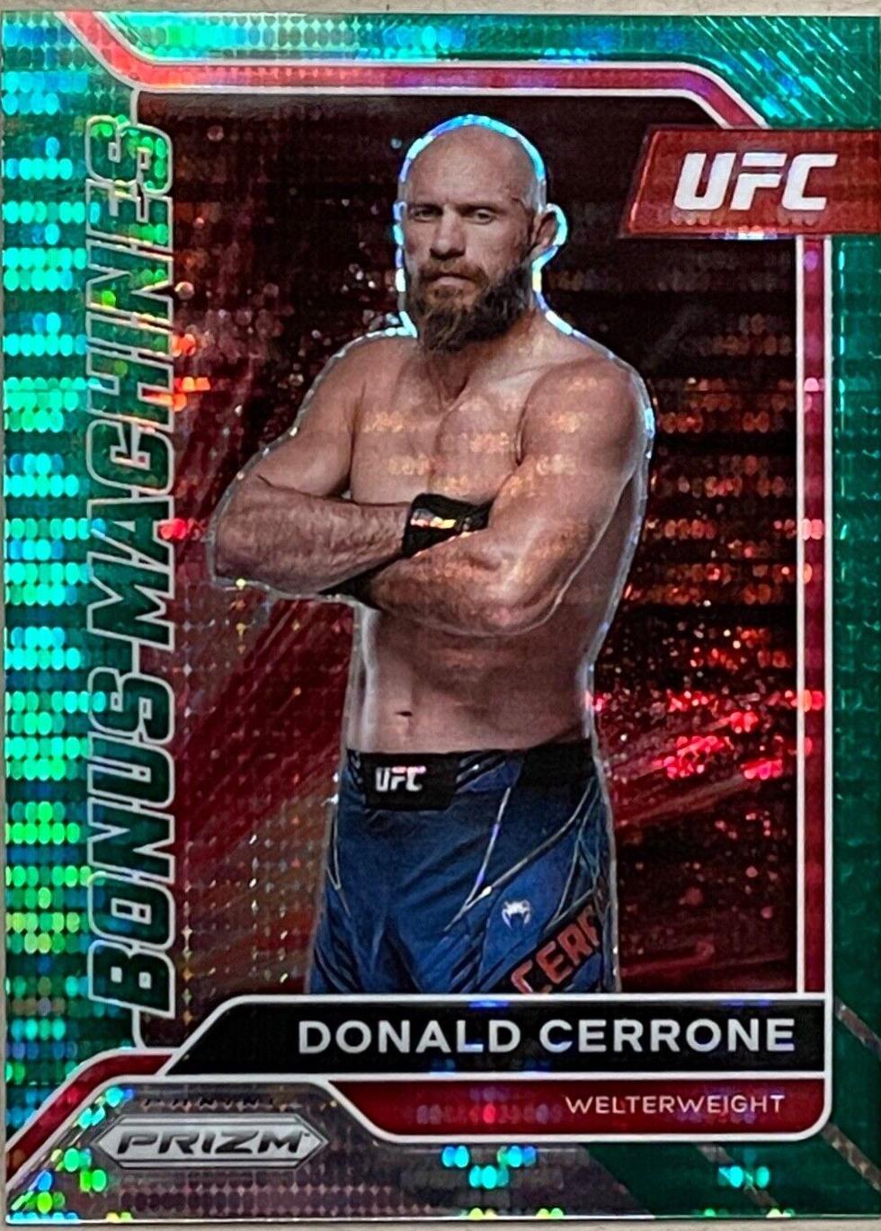 Donald Cerrone 2022 Panini Prizm UFC Bonus Machines #5 Green Pulsar
