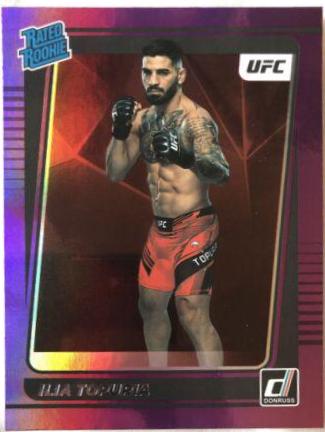Ilia Topuria 2022 Panini Donruss UFC Base #215 Purple Flood