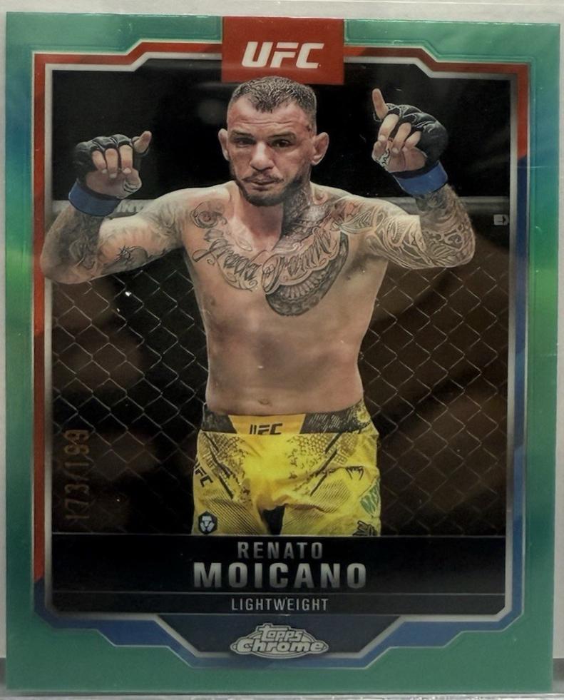 Renato Moicano 2025 Topps Chrome UFC Base #174 Aqua Refractor