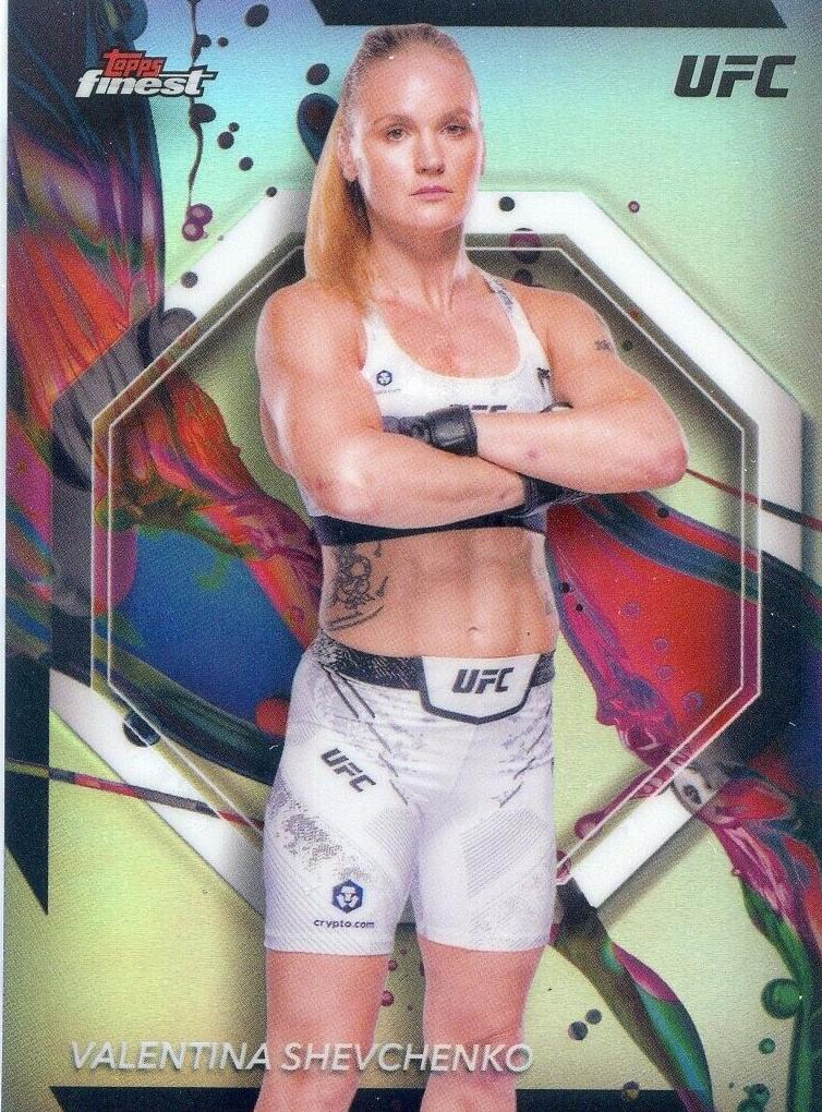 Valentina Shevchenko 2024 Topps Finest UFC Base Common #65 Refractor