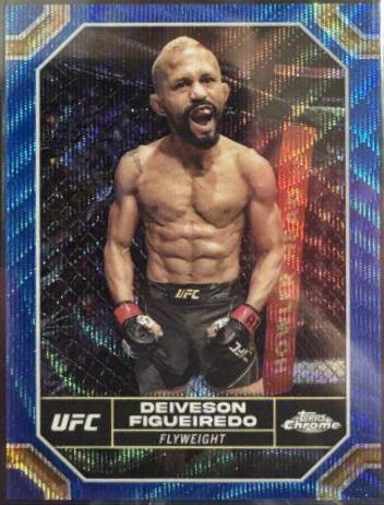 Deiveson Figueiredo 2024 Topps Chrome UFC Base #57 Blue Wave Refractor
