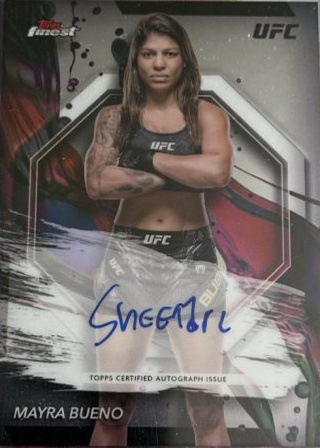 Mayra Bueno 2024 Topps Finest UFC Finest Autographs #FA-MBS Red Refractor