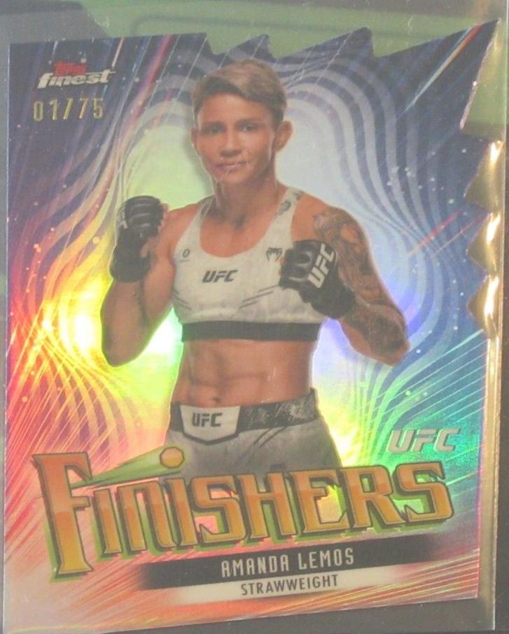Amanda Lemos 2024 Topps Finest UFC Finishers #FIN-14 Die-Cut Refractor