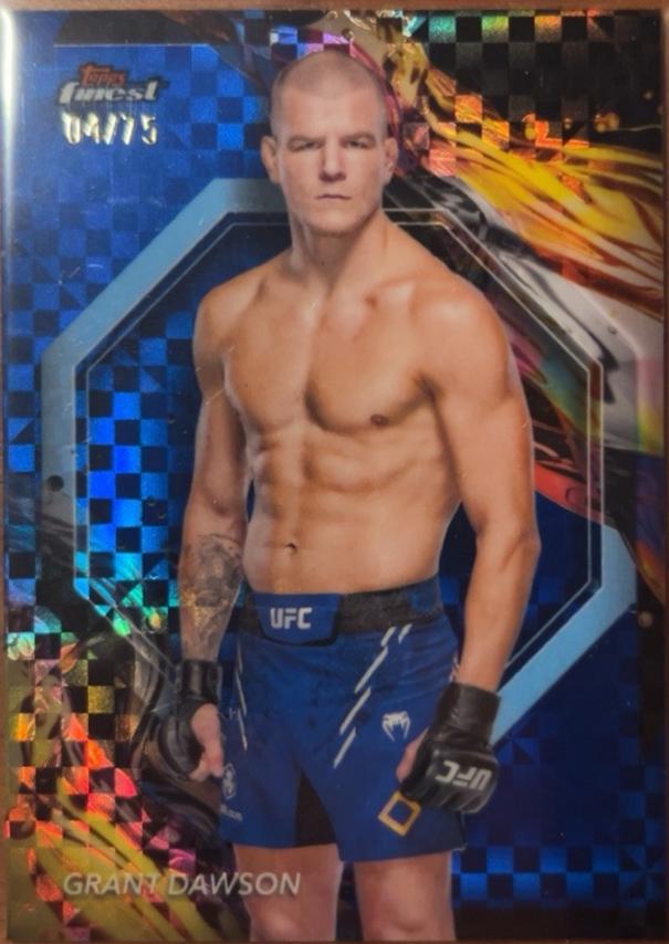 Grant Dawson 2024 Topps Finest UFC Base Uncommon #118 Blue Checkerboard Refractor