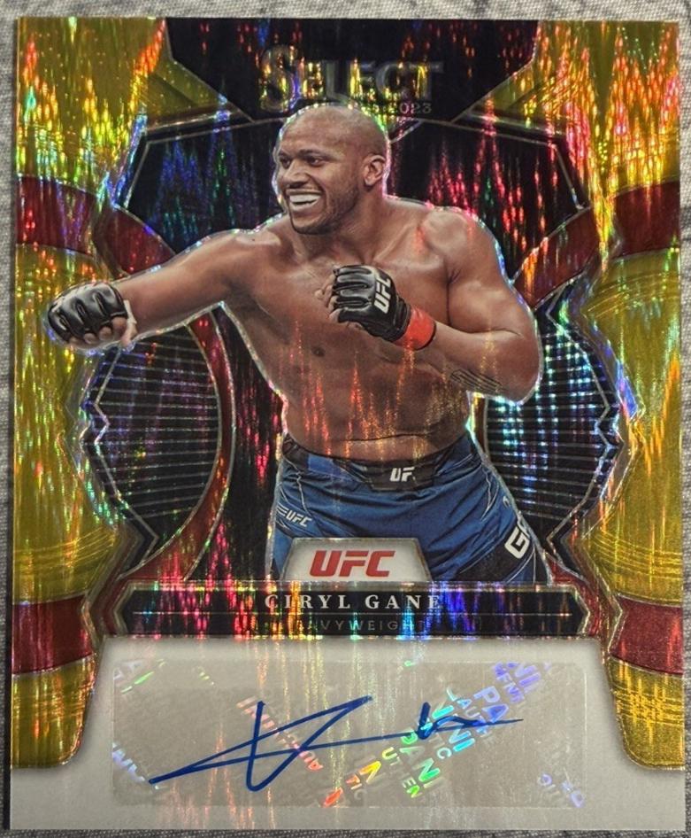 Ciryl Gane 2023 Panini Select UFC Signatures #13 Gold Flash