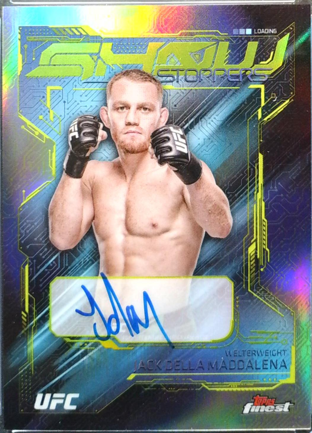 Jack Della Maddalena 2025 Topps Finest UFC Showstopper Autographs #SSA-JM Refractor
