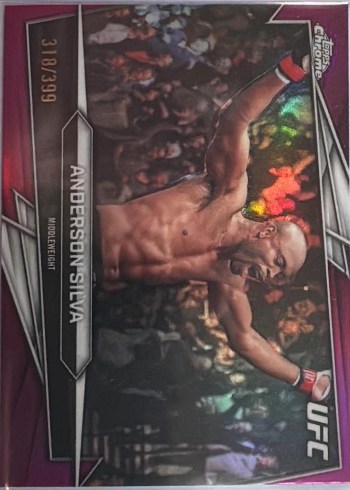 Anderson Silva 2026 Topps Chrome UFC Base #14 Magenta Refractor