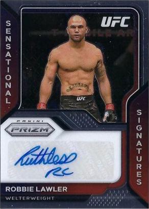 Robbie Lawler 2021 Panini Prizm UFC Sensational Signatures #3 Blue