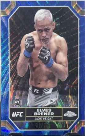 Elves Brener 2024 Topps Chrome UFC Base #29 Blue Wave Refractor