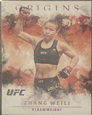 Zhang Weili 2021 Panini Chronicles UFC Base Origins #35 Pink