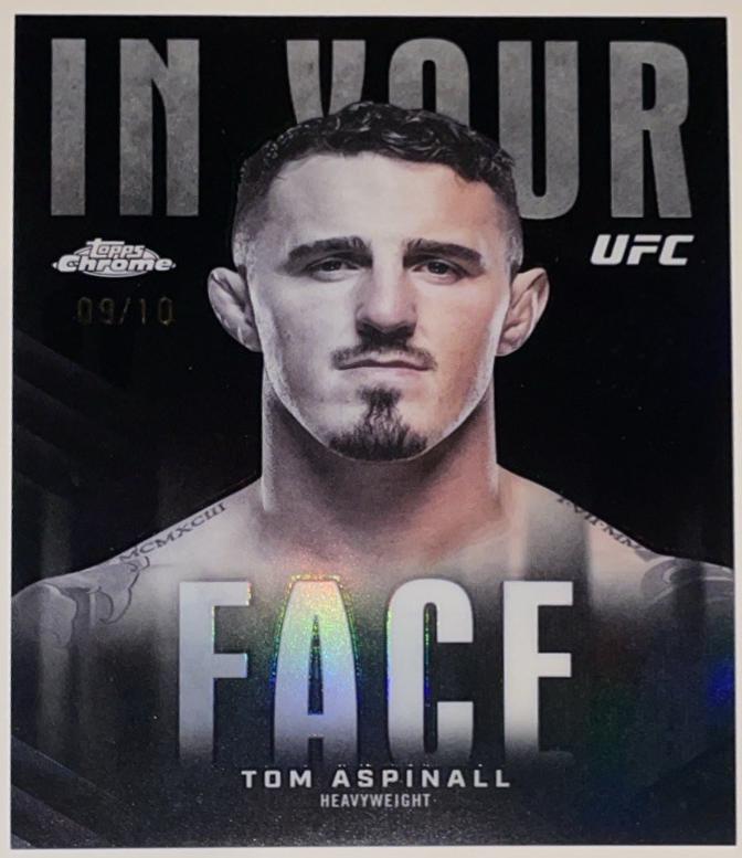Tom Aspinall 2026 Topps Chrome UFC In Your Face #IYF-1 Orange Refractor