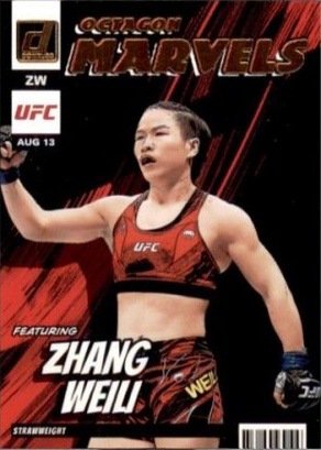 Zhang Weili 2023 Panini Donruss UFC Octagon Marvels #19 Press Proof Silver