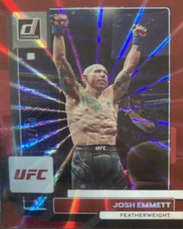 Josh Emmett 2023 Panini Donruss UFC Base #64 Red Laser