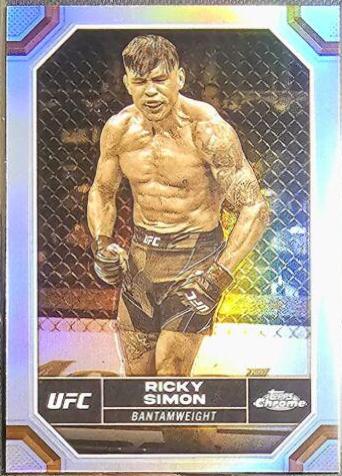 Ricky Simon 2024 Topps Chrome UFC Base #163 Sepia Refractor