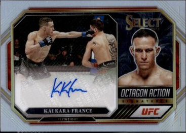 Kai Kara-France 2023 Panini Select UFC Octagon Action Signatures #OA-KKF Gold Flash