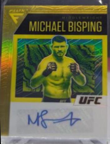 Michael Bisping 2021 Panini Chronicles UFC Flux Auto #47 Gold