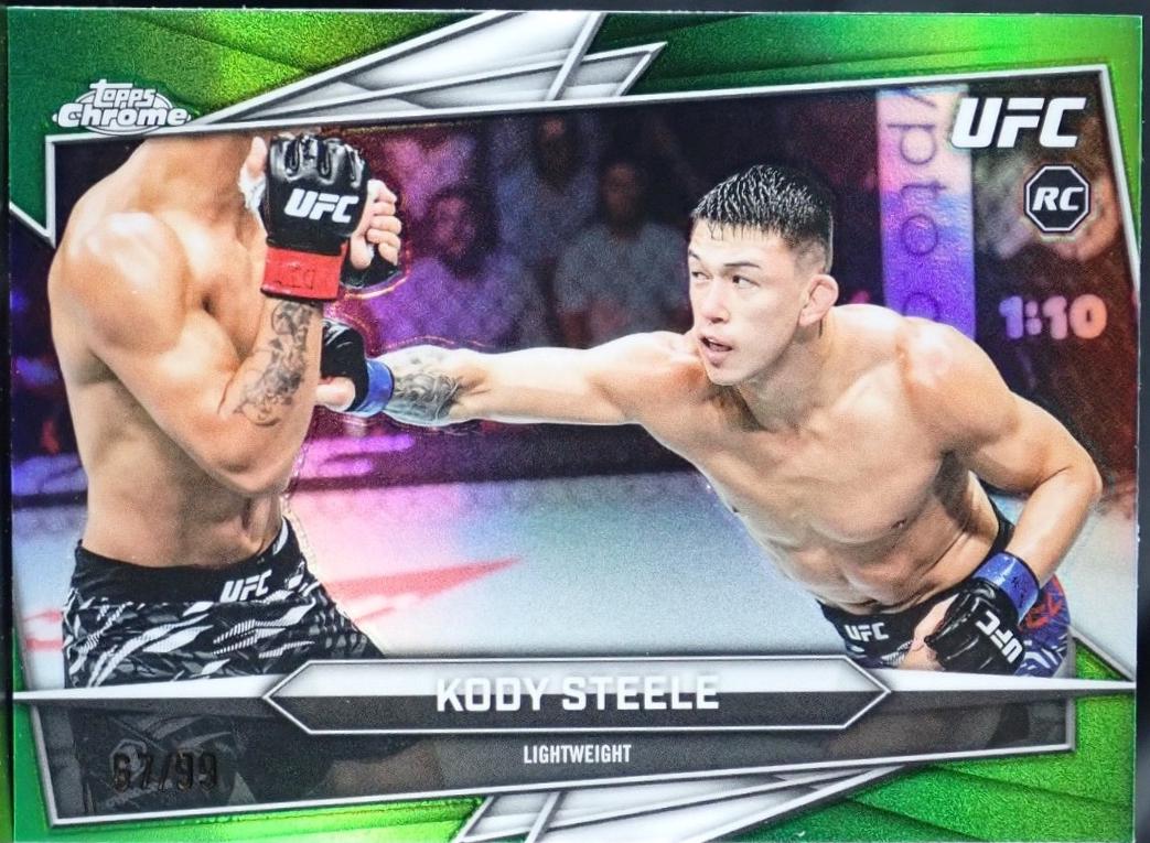 Kody Steele 2026 Topps Chrome UFC Base #143 Green Refractor