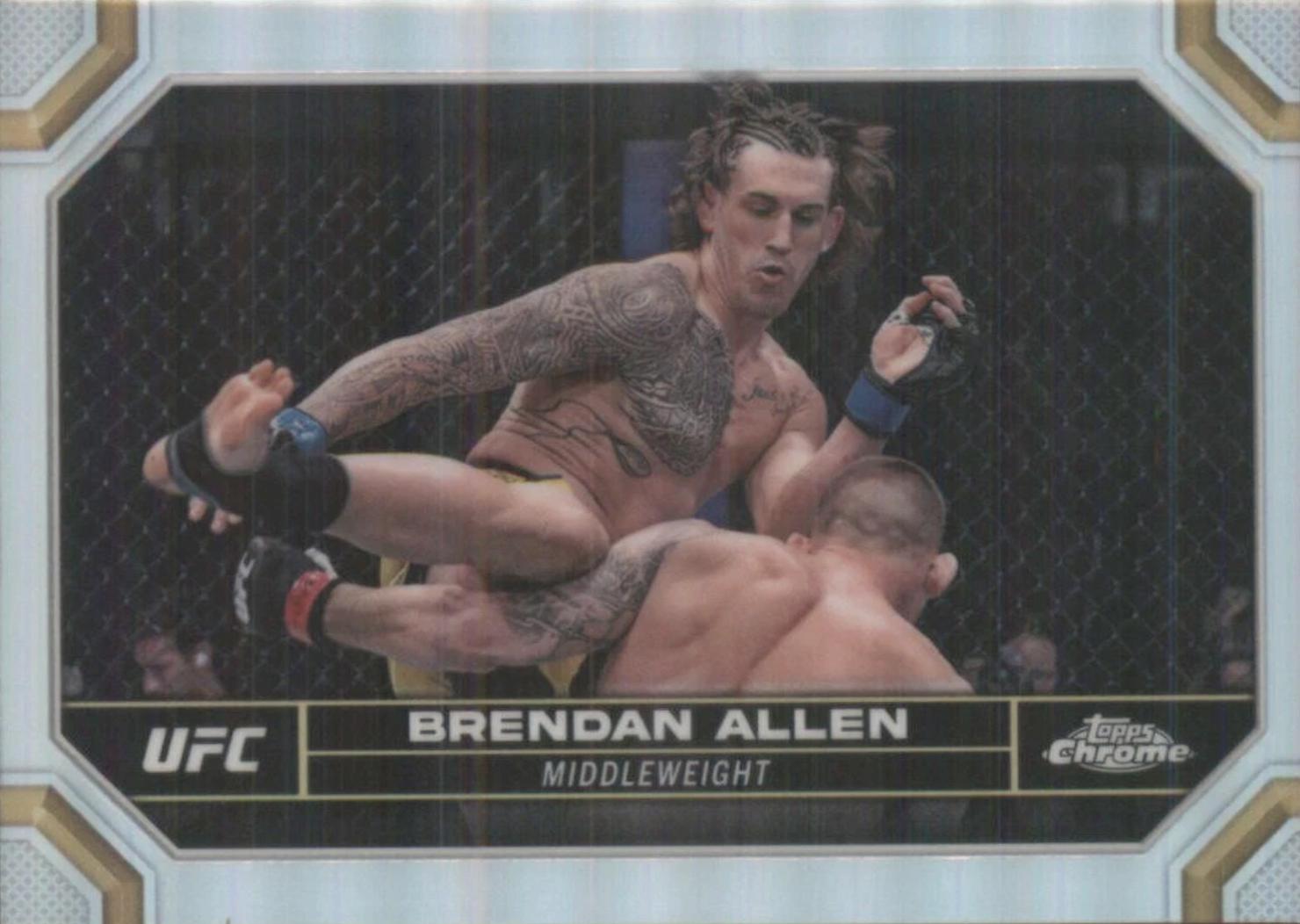 Brendan Allen 2024 Topps Chrome UFC Base #32 Refractor