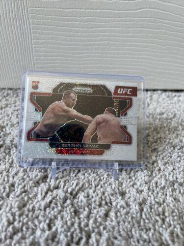 Serghei Spivac 2022 Panini Prizm UFC Base #70 White Sparkle