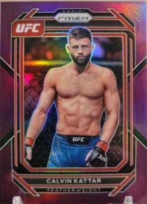 Calvin Kattar 2023 Panini Prizm UFC Base #163 Purple