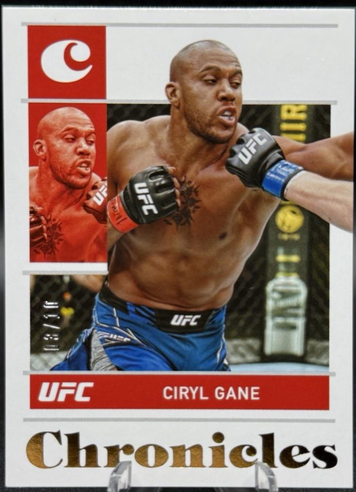 Ciryl Gane 2022 Panini Chronicles UFC Base Chronicles #31 Gold