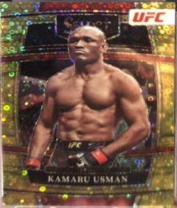 Kamaru Usman 2022 Panini Select UFC Concourse #5 Gold Disco