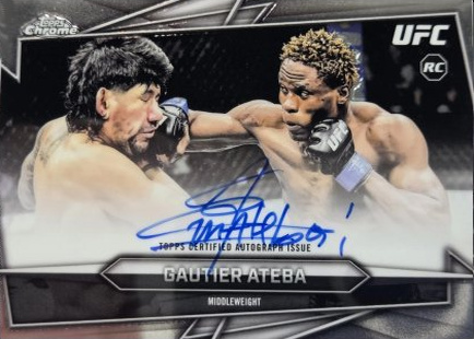 Ateba Gautier 2026 Topps Chrome UFC Base Autographs #BAV-AG Black Geometric Refractor