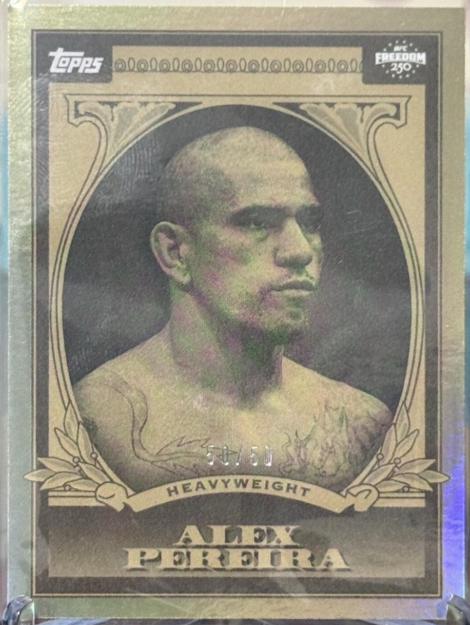 Alex Pereira 2026 Topps UFC Freedom 250 UFC Dollar #UD-7 Gold