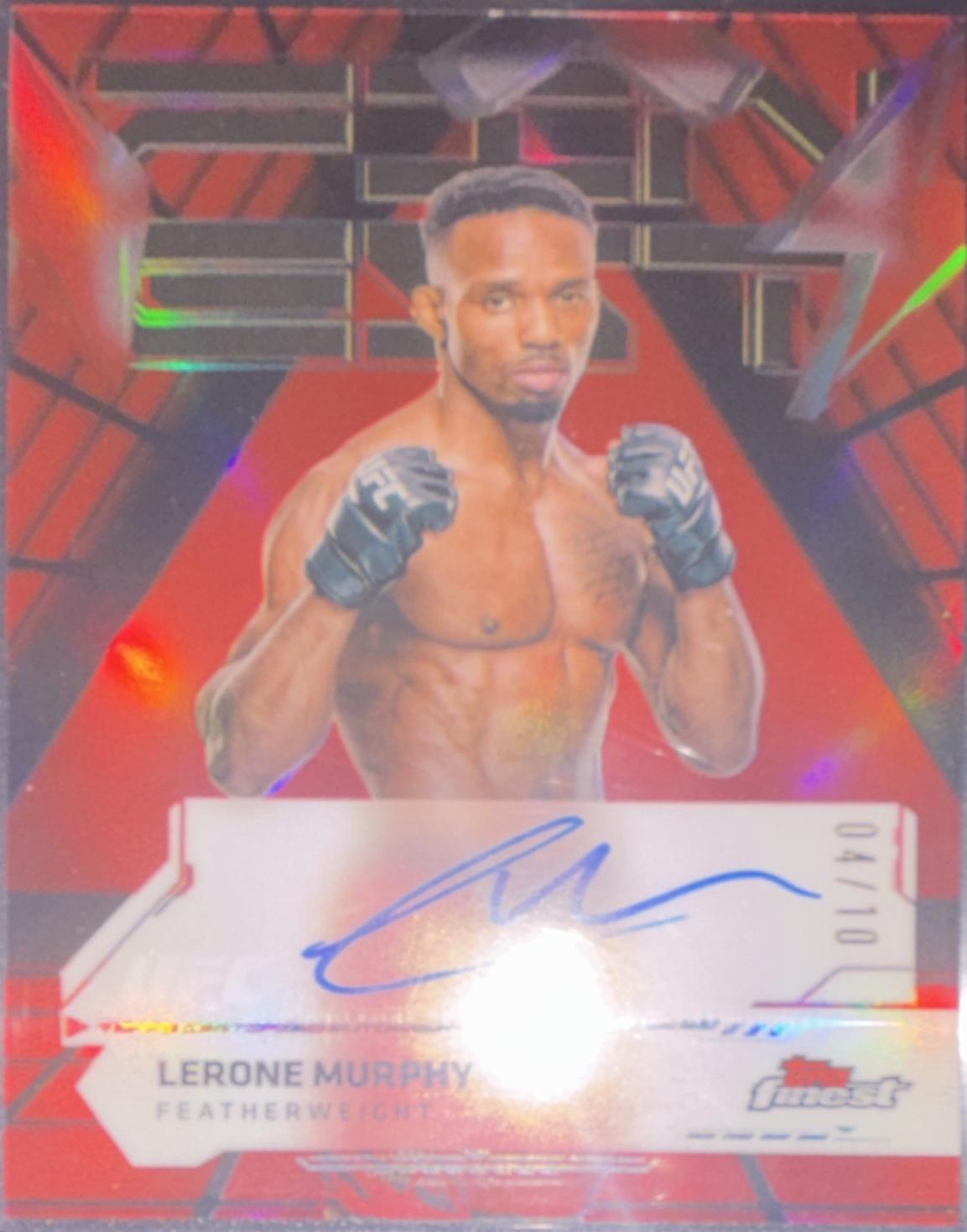 Lerone Murphy 2025 Topps Finest UFC Finest Autographs #FA-LM Red Black Vapor Refractor