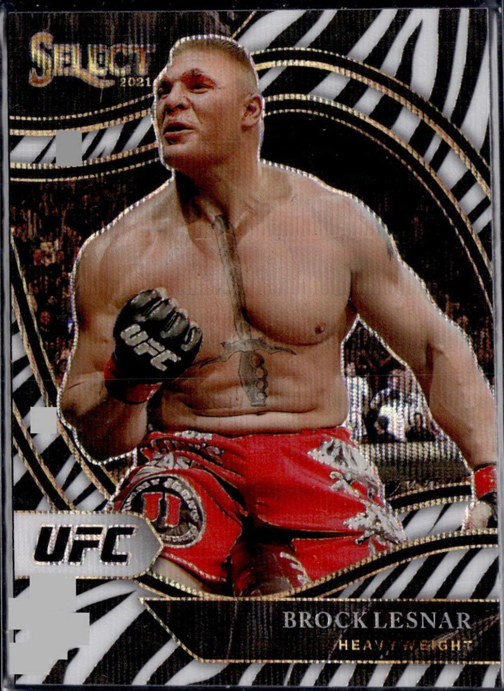 Brock Lesnar 2021 Panini Select UFC Octagonside #250 Zebra
