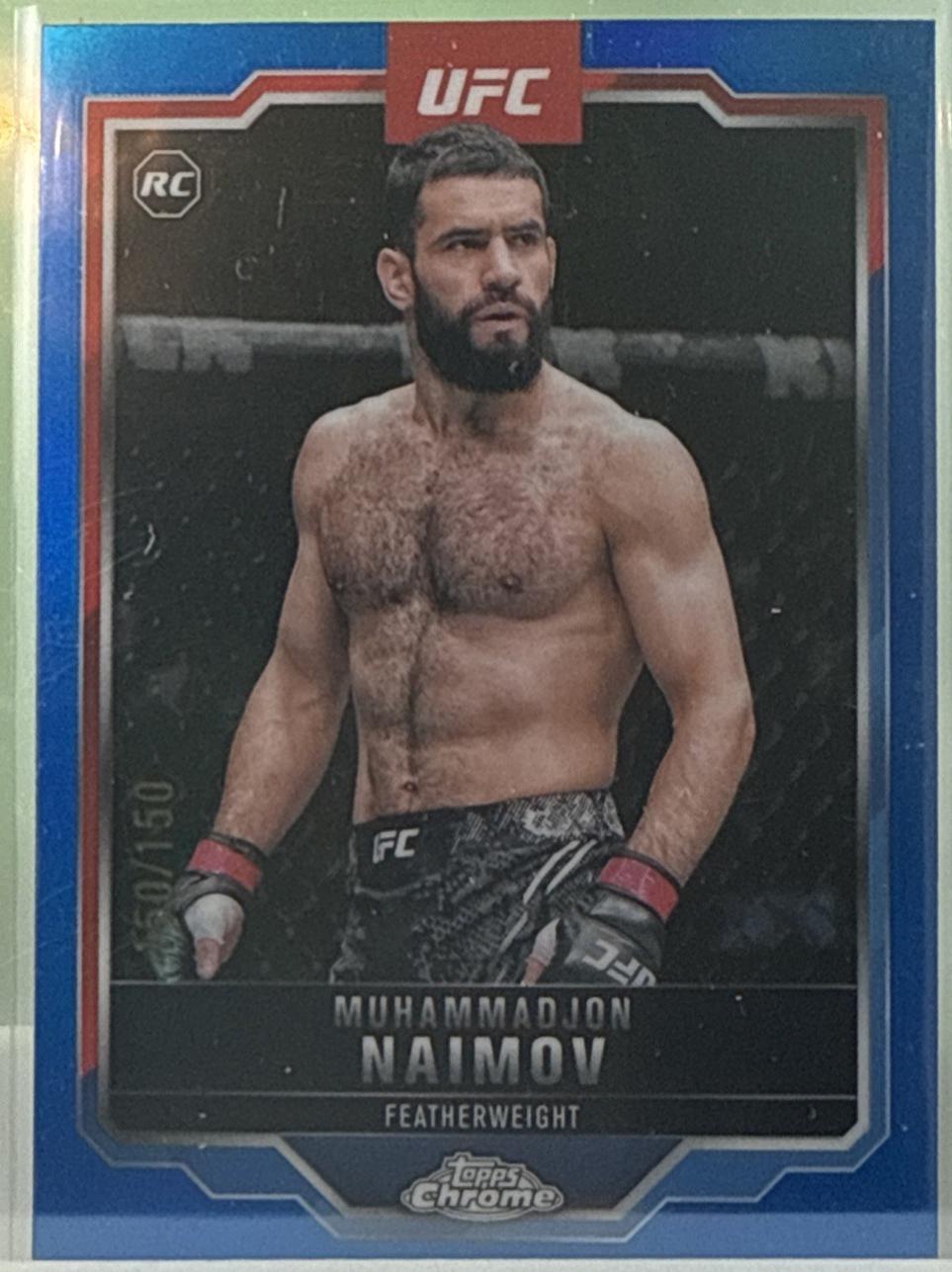Muhammadjon Naimov 2025 Topps Chrome UFC Base #45 Blue Refractor
