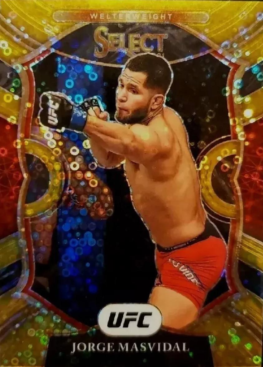 Jorge Masvidal 2021 Panini Select UFC Concourse #55 Gold Disco