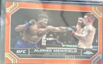 Alonzo Menifield 2024 Topps Chrome UFC Base #168 Orange Refractor