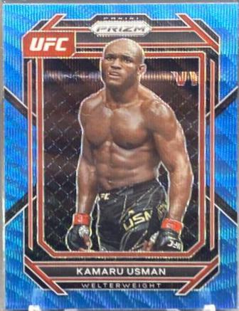 Kamaru Usman 2023 Panini Prizm UFC Base #120 Blue Wave