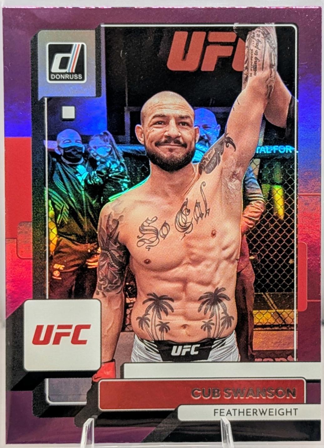 Cub Swanson 2023 Panini Donruss UFC Base #136 Purple Flood