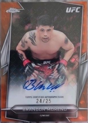 Brandon Moreno 2026 Topps Chrome UFC Base Autographs #BAV-BM Orange Refractor