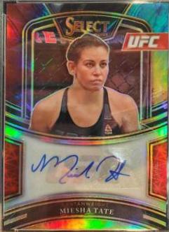 Miesha Tate 2021 Panini Select UFC Signatures #11 Tie Dye Prizms