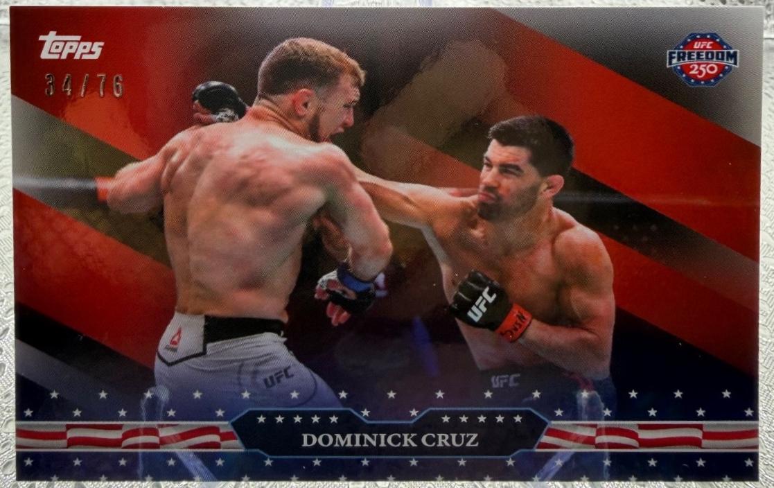 Dominick Cruz 2026 Topps UFC Freedom 250 Base #9 Red White Blue