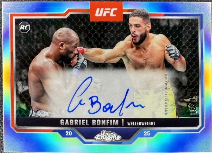 Gabriel Bonfim 2025 Topps Chrome UFC Chrome Rookie Autographs #CRA-GB Refractor