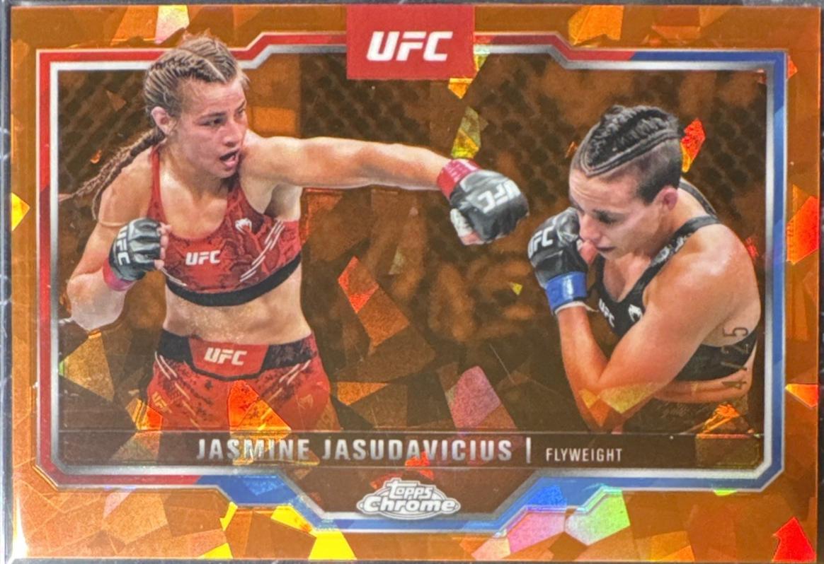 Jasmine Jasudavicius 2025 Topps Chrome Sapphire UFC Base Sapphire #93 Purple Sapphire