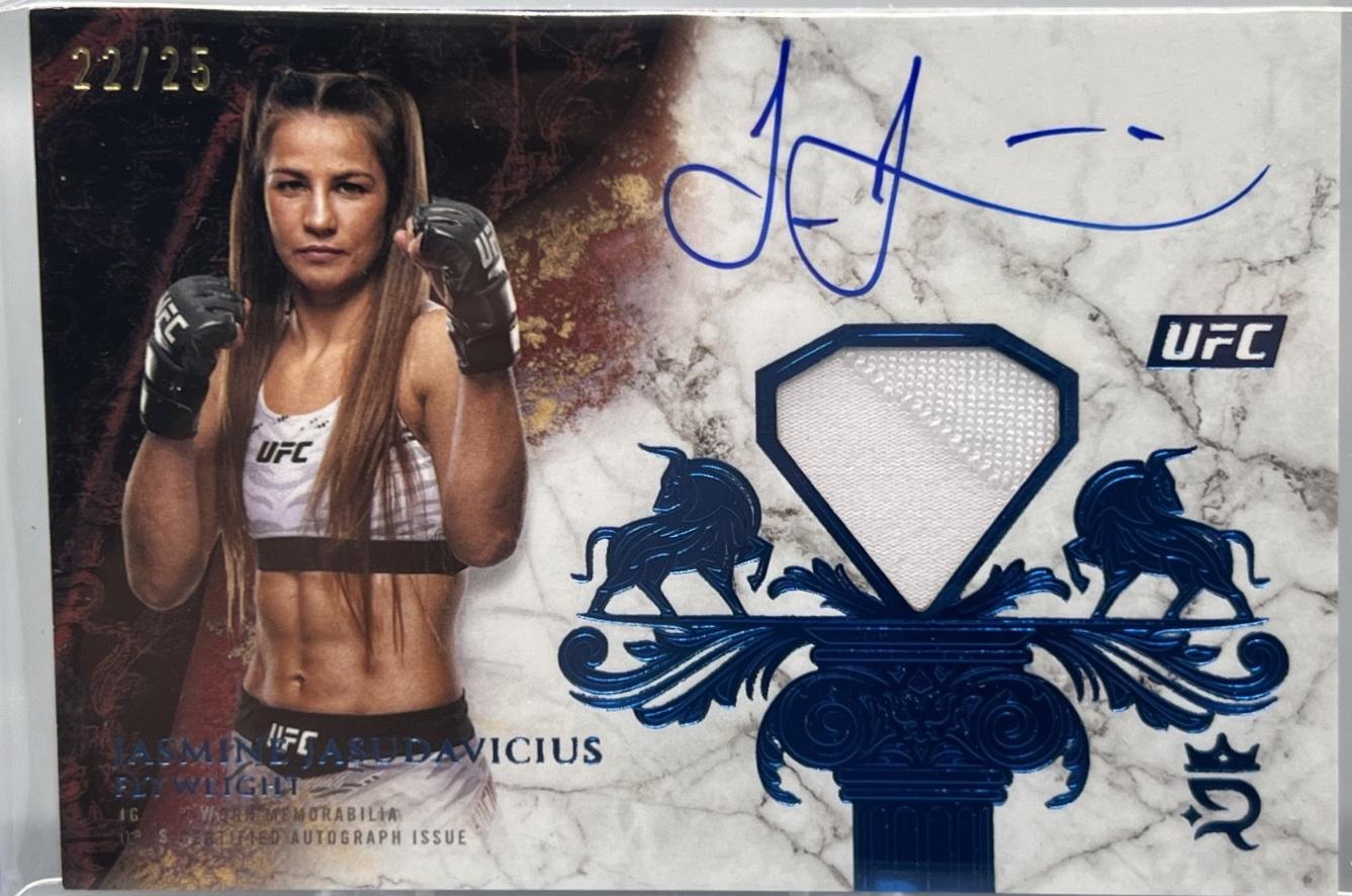 Jasmine Jasudavicius 2025 Topps Royalty UFC Royalty Relic Signatures #RYR-JJ Platinum