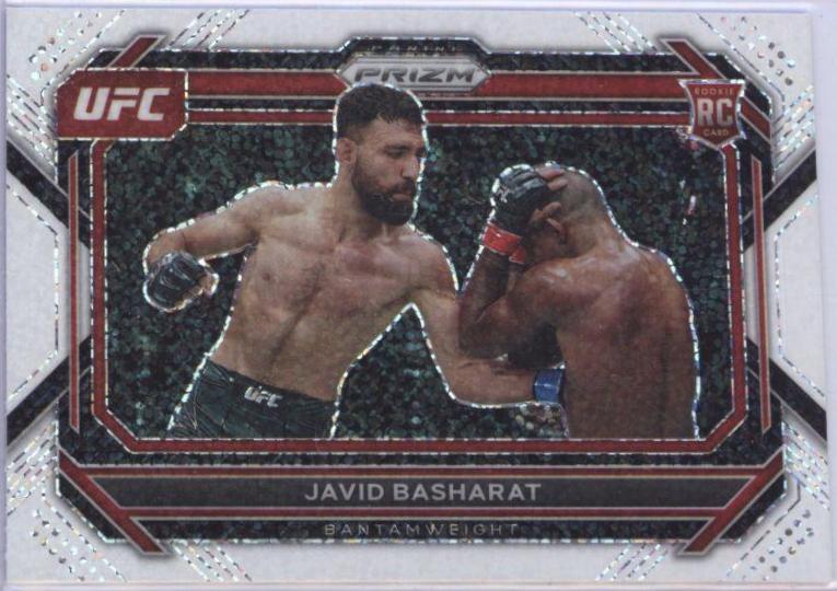 Javid Basharat 2023 Panini Prizm UFC Base #34 White Sparkle