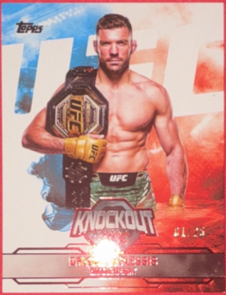 Dricus Du Plessis 2025 Topps Knockout UFC Base #73 Red