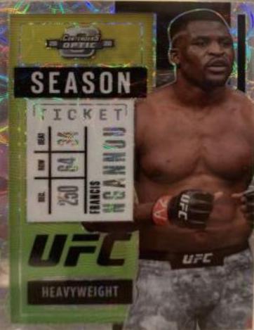 Francis Ngannou 2021 Panini Chronicles UFC Base Contenders Optic Season Ticket #262 Asia